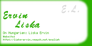 ervin liska business card